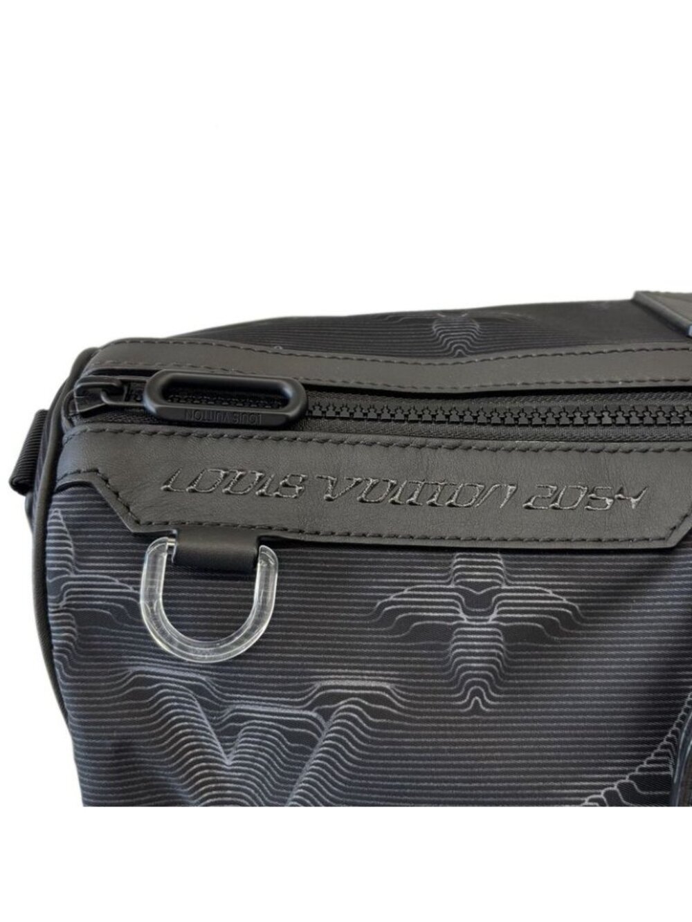 Louis Vuitton Boston Bag Black Green Keepall Bandouliere Reversible 50 - Picture 5 of 16